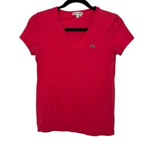 Lacoste V-Neck Shirt Pink